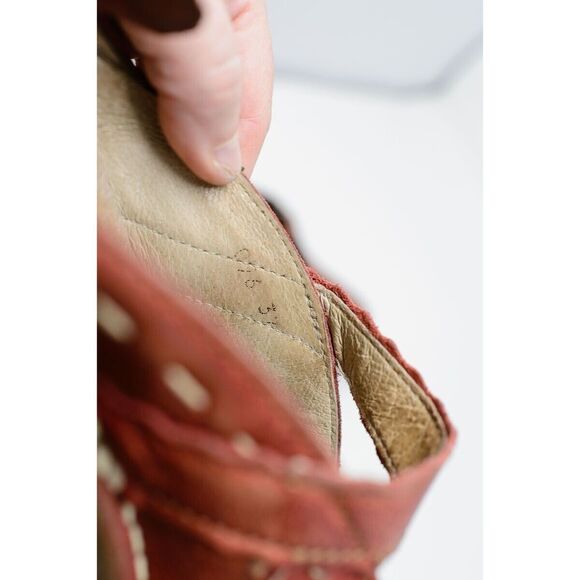 El Naturalista Women's Leather Mary Jane clog Shoes Size 37 Red US 6.5 - Picture 8 of 8
